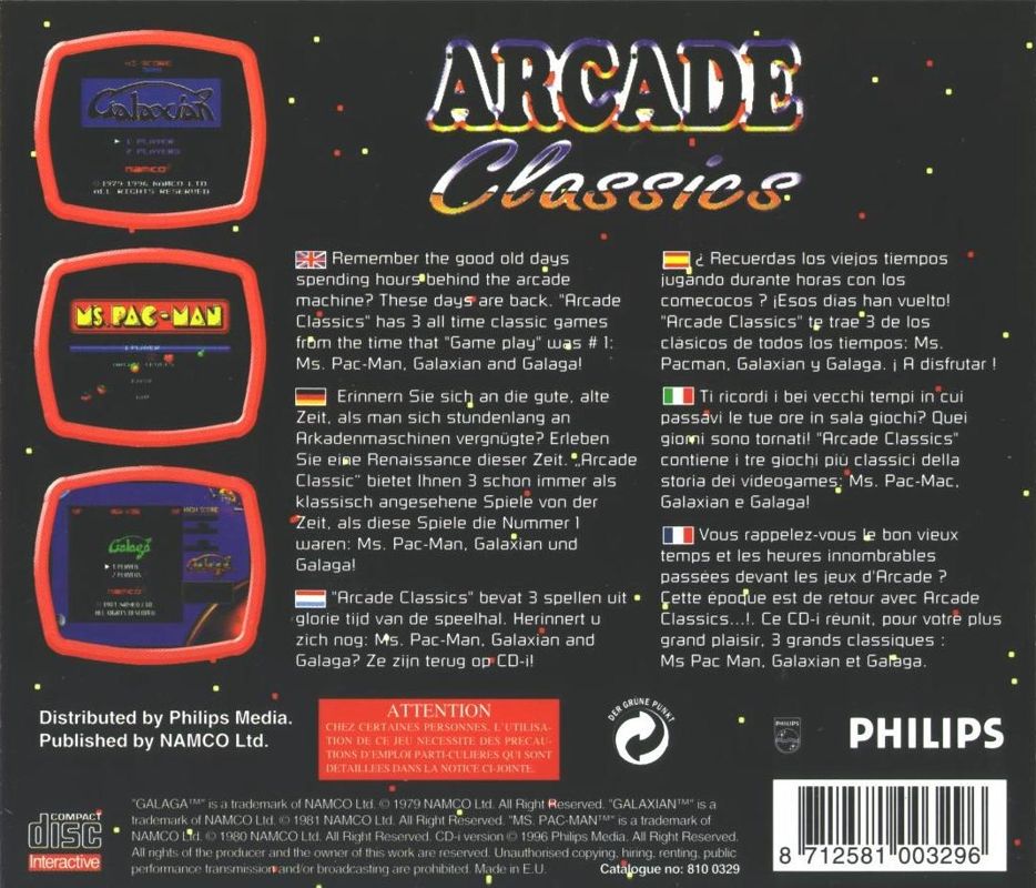 Arcade Classics box art for CD-i